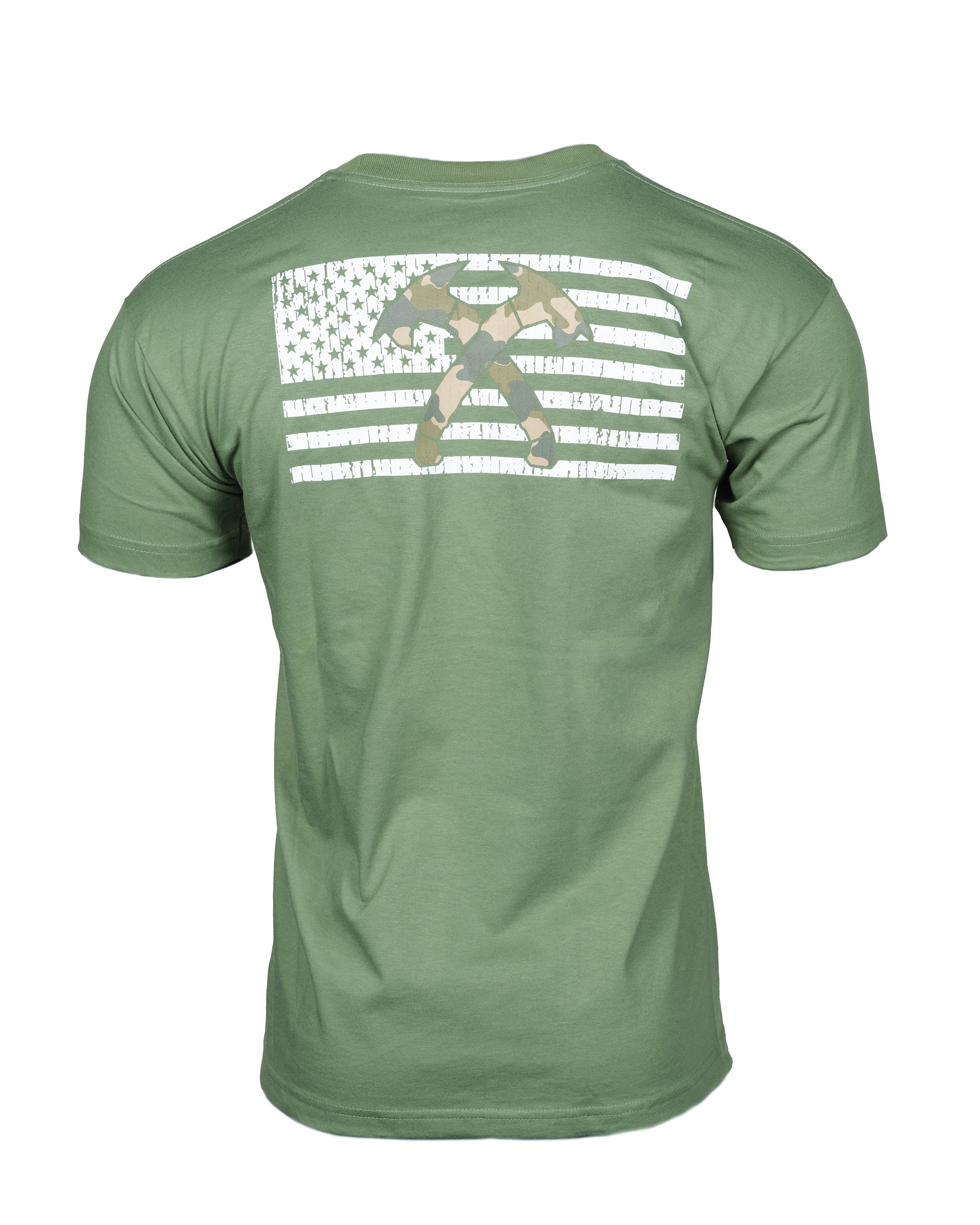 Premium Bone Frog Crossed Hawks Flag Tee