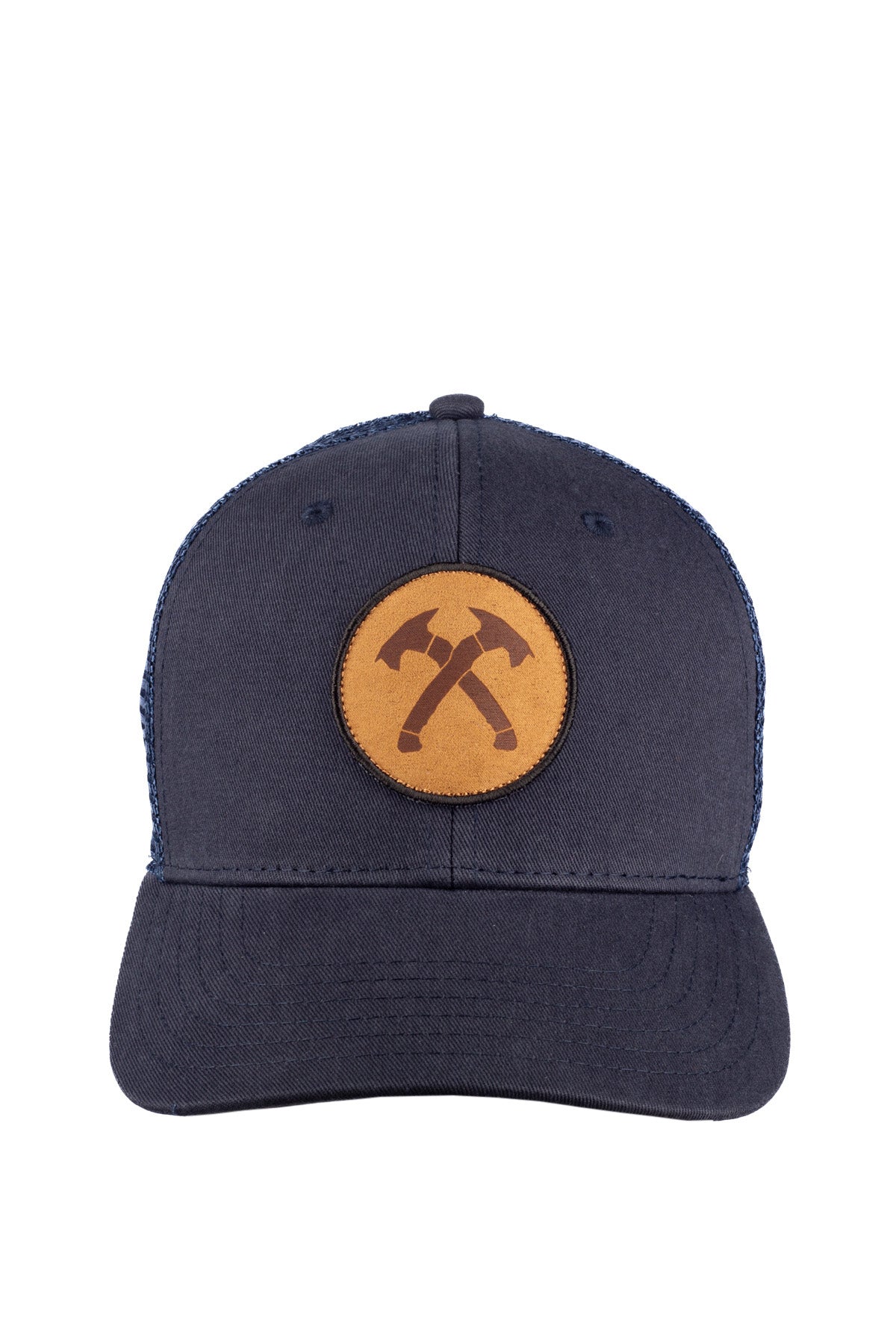 Navy Crossed Hawks Patch Trucker Hat