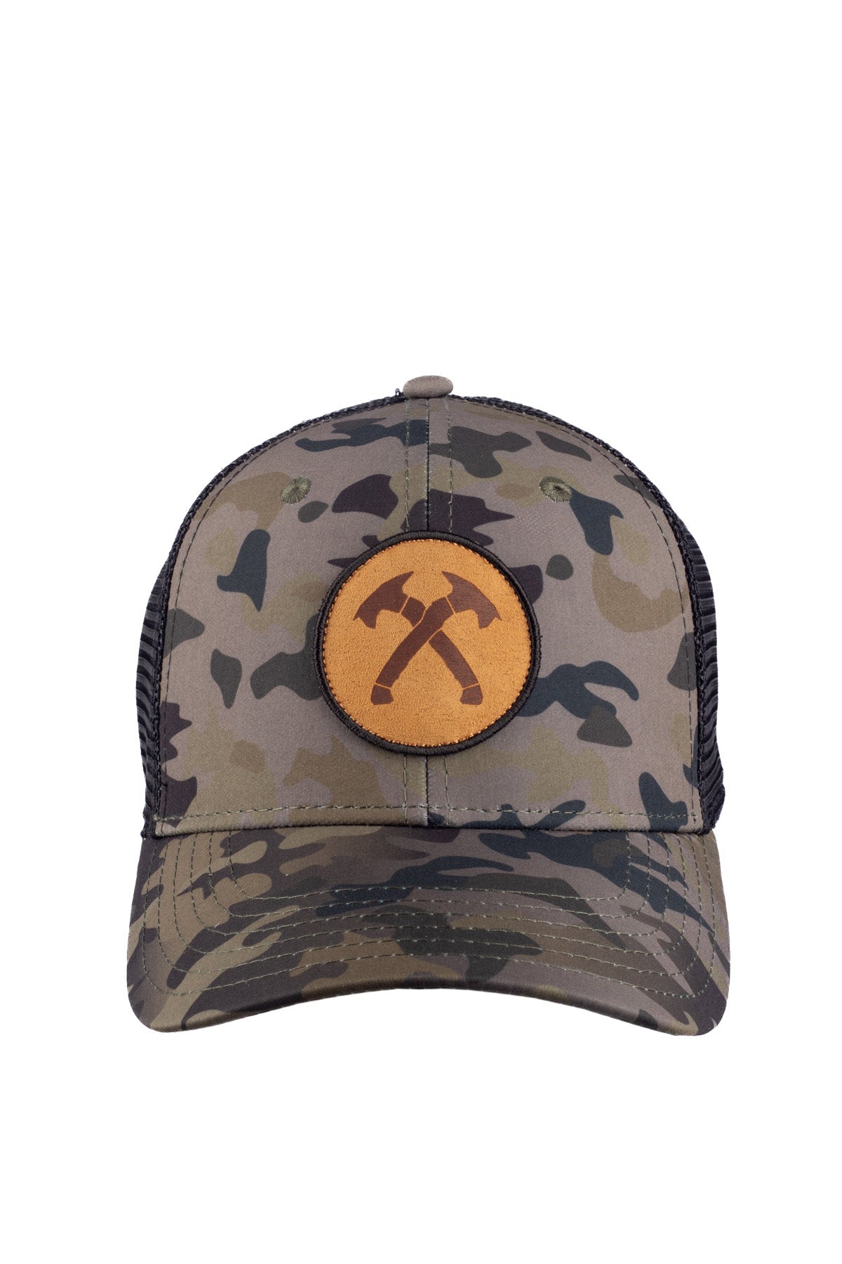 Camo Crossed Hawks Trucker Hat