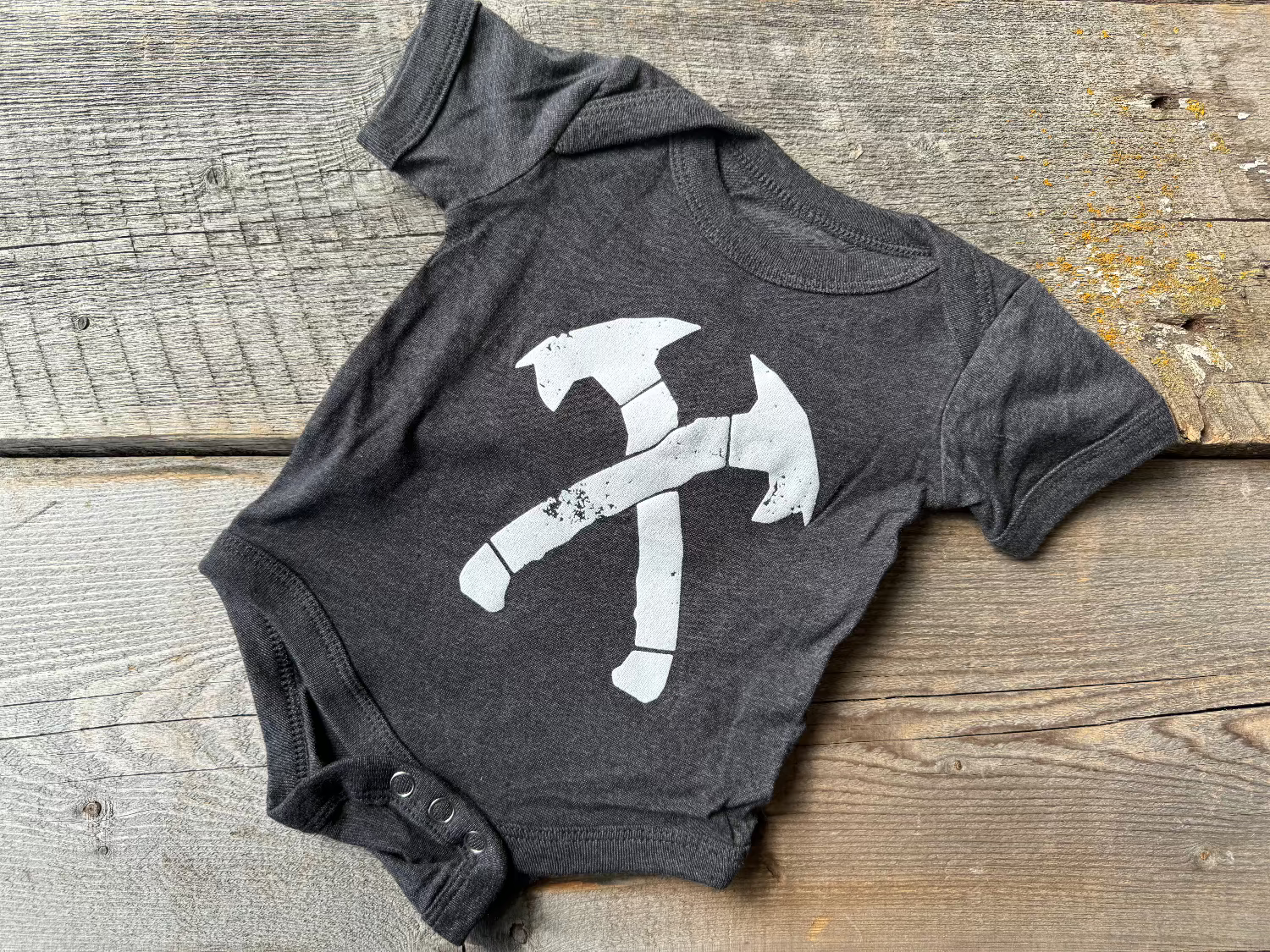 Distressed Original Crossed Hawks Onesie