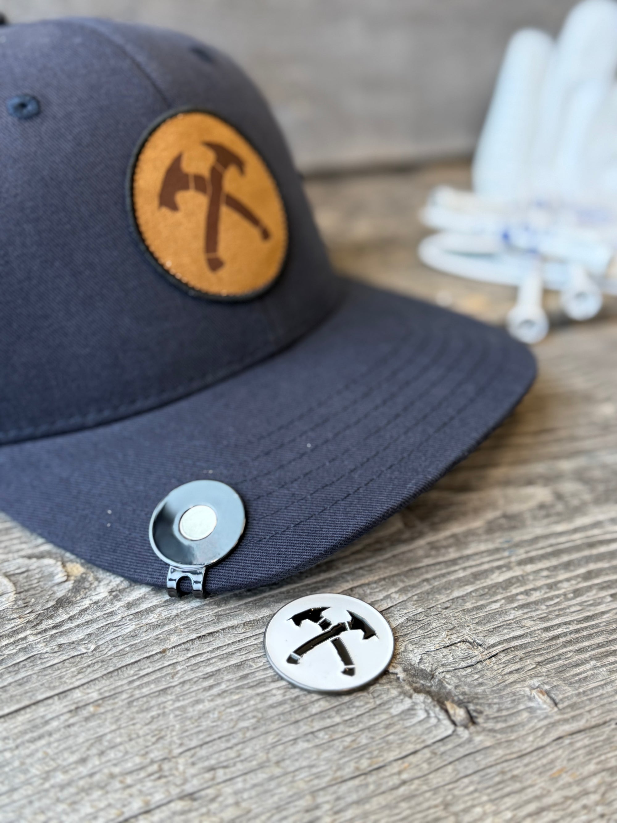 Crossed Hawks Ball Marker Hat Clip