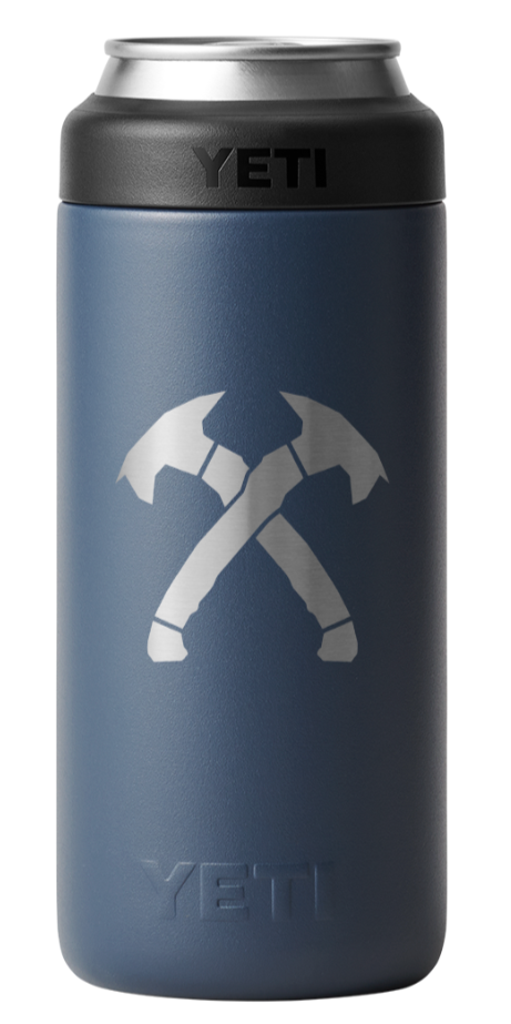 Crossed Hawks 12 OZ Yeti COLSTER® Slim Can Cooler Navy