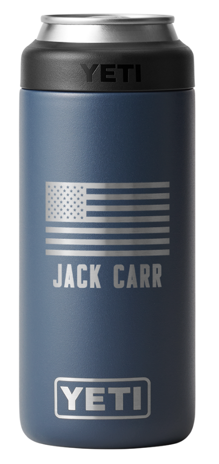 Crossed Hawks 12 OZ Yeti COLSTER® Slim Can Cooler Navy