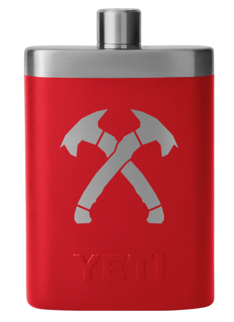 Crossed Hawks Yeti Flask Red