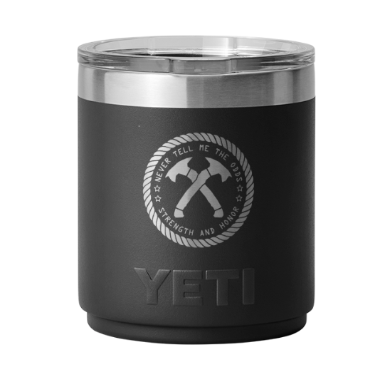 Never Tell Me The Odds 10oz Yeti Low Ball Rambler Black