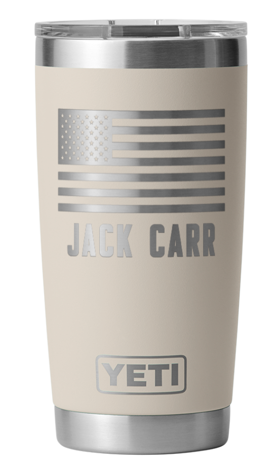 Taupe Crossed Hawks Yeti Rambler 20oz