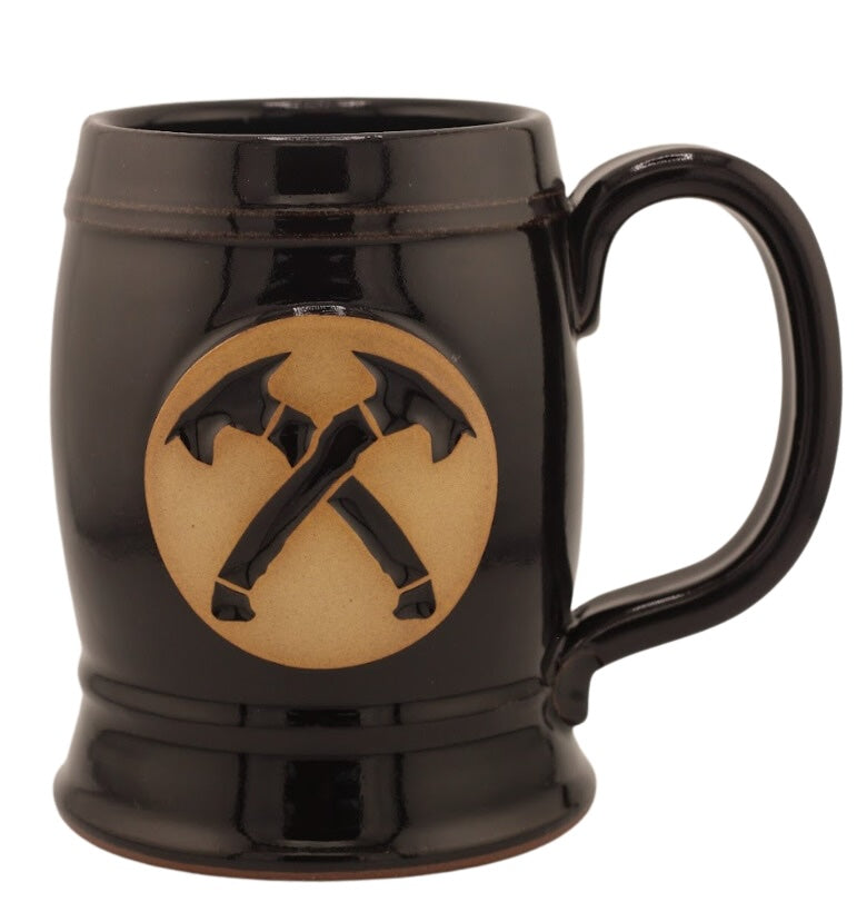 Double Barrel Stein Crossed Hawks Mug
