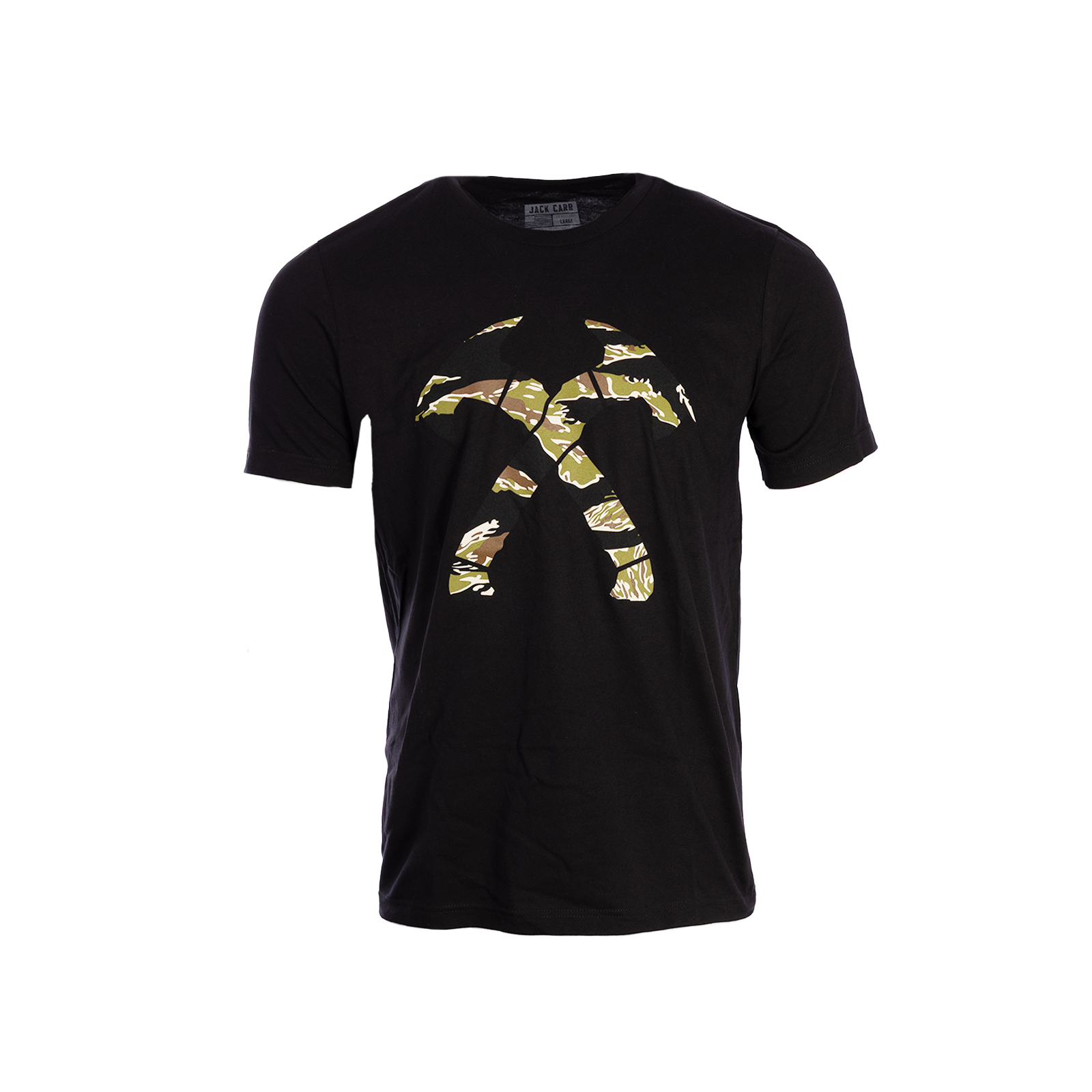 Tiger Stripe Camo Crossed Hawks Tee Black
