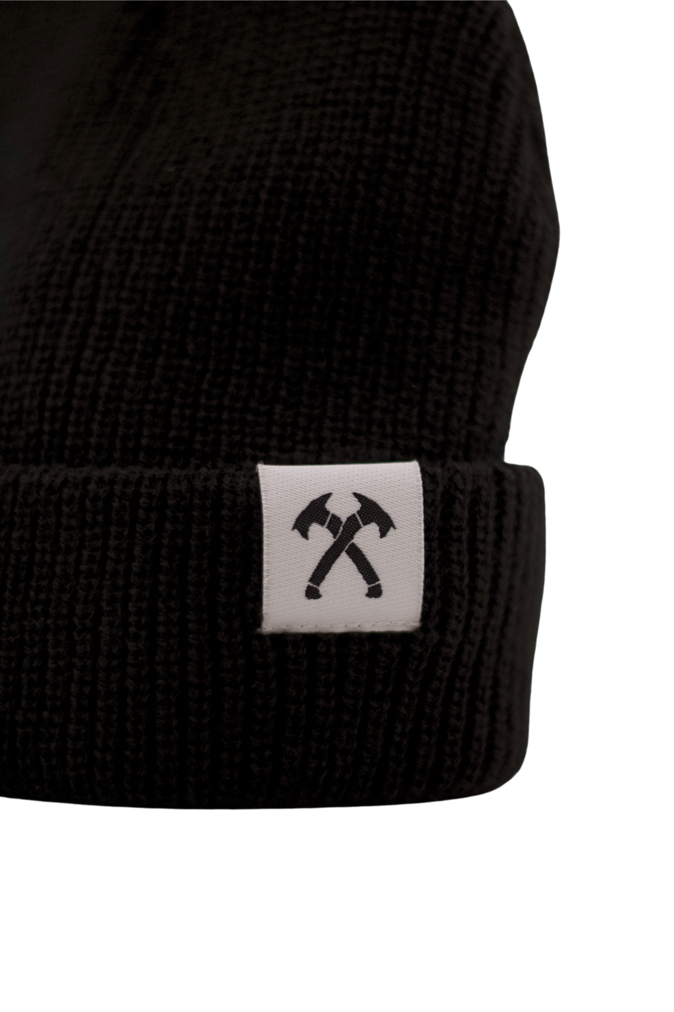 Black Crossed Hawks Knit Beanie