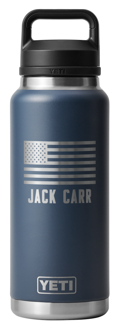 Navy Crossed Hawks 35oz Yeti  Water Bottle