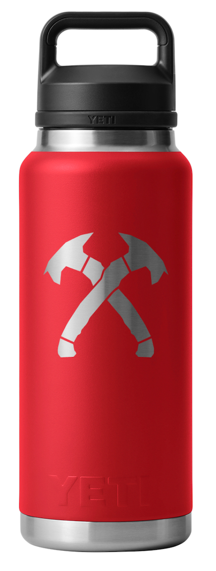 Red Crossed Hawks 35oz Yeti Water Bottle