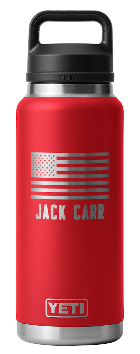 Red Crossed Hawks 35oz Yeti Water Bottle