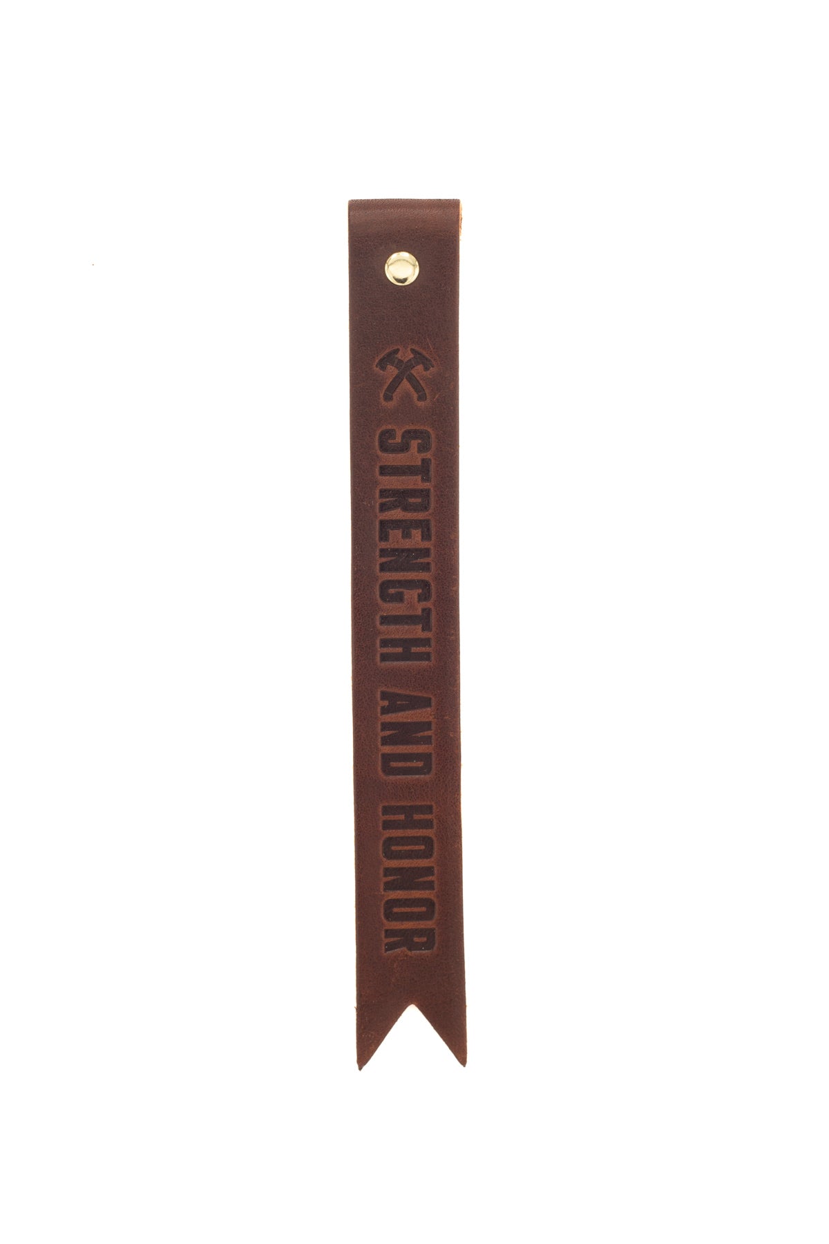 Strength & Honor Leather Bookmark