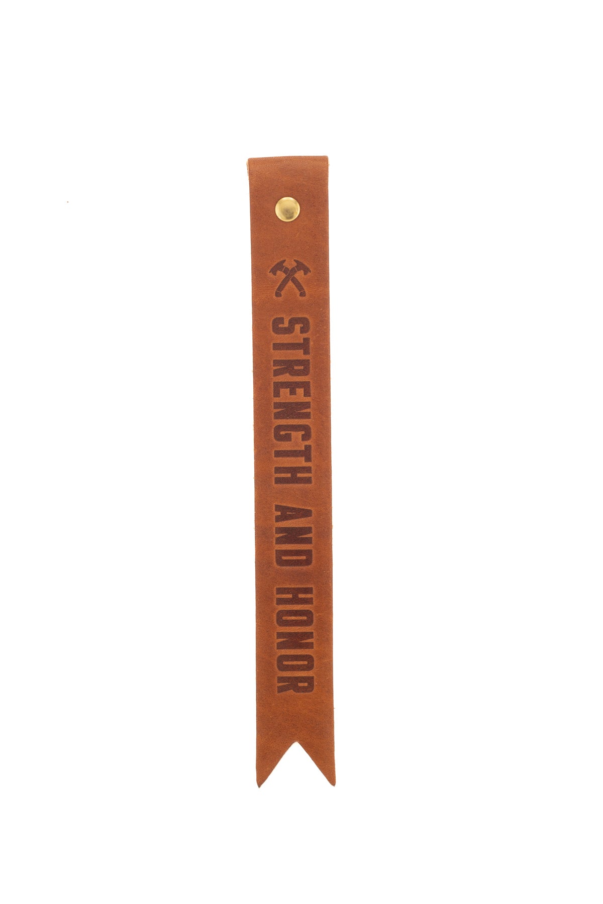 Strength & Honor Leather Bookmark