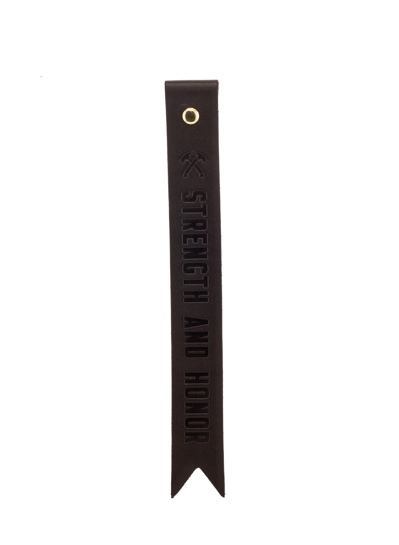 Strength & Honor Leather Bookmark