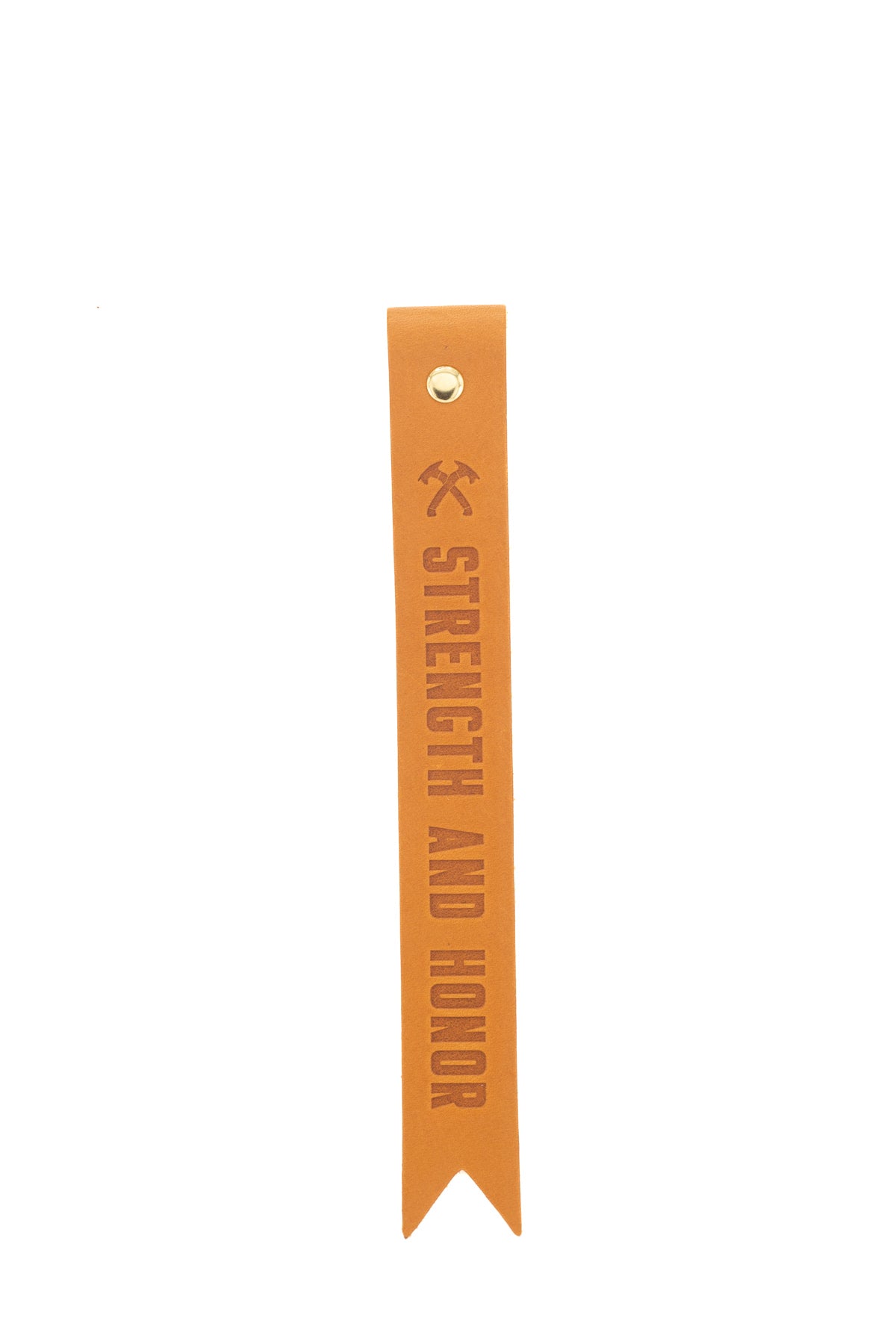 Strength & Honor Leather Bookmark