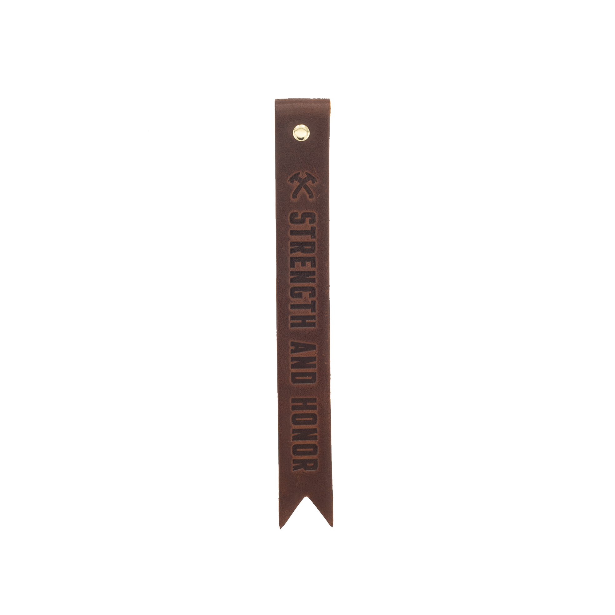Strength & Honor Leather Bookmark