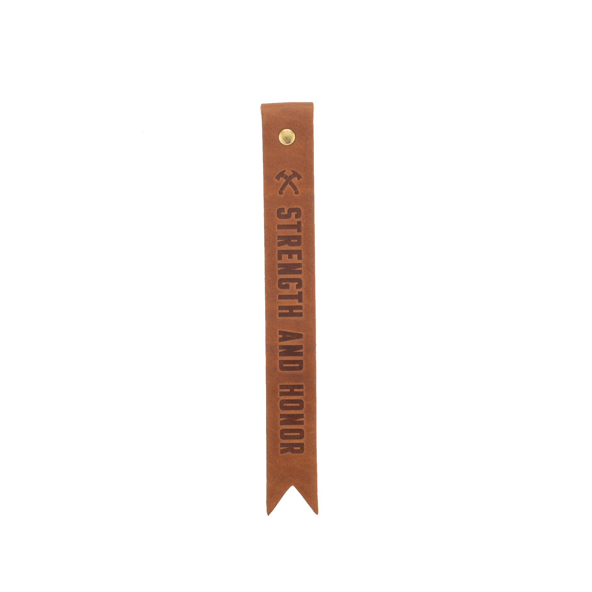 Strength & Honor Leather Bookmark