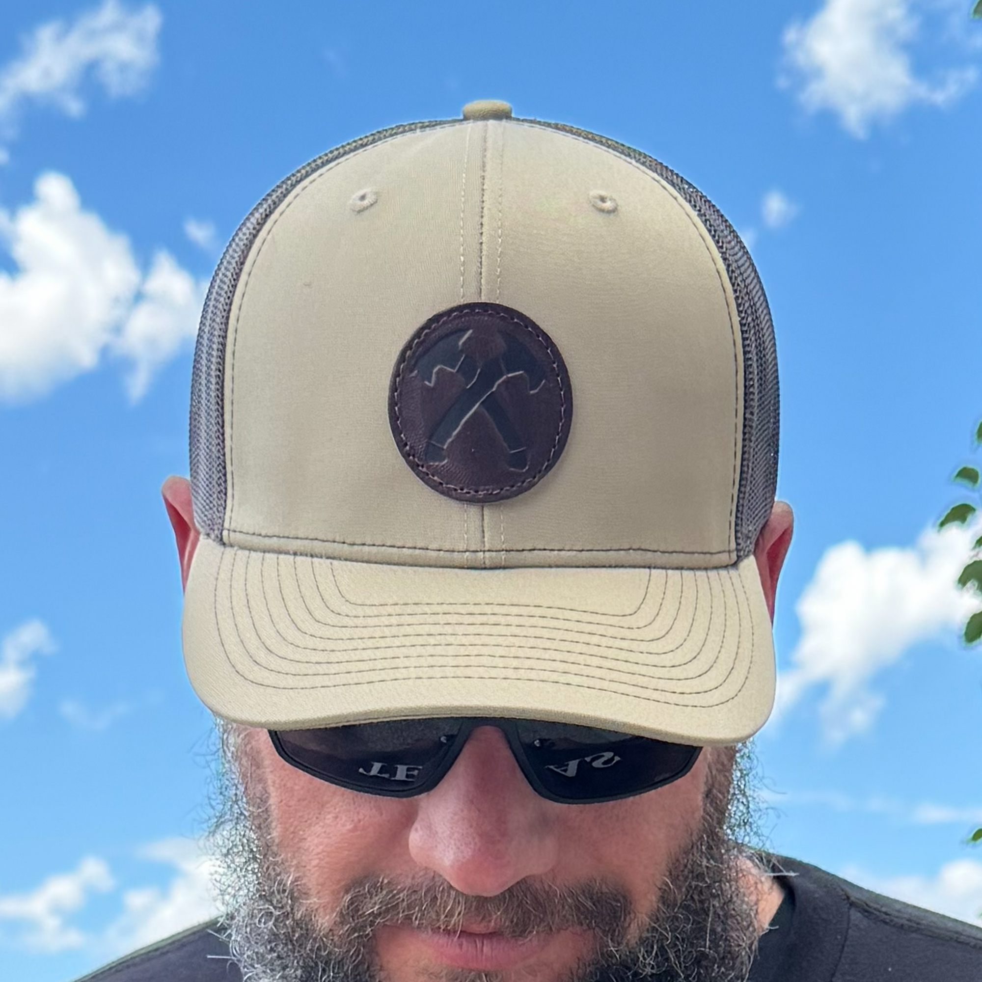 FDE Leather Patch Hat