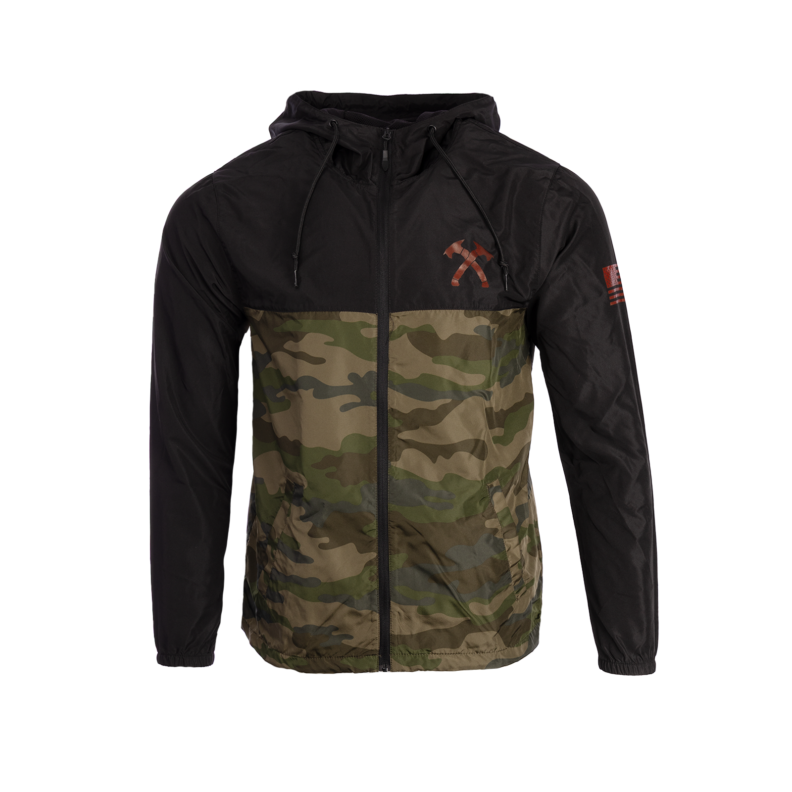 Crossed Hawks Camo Windbreaker