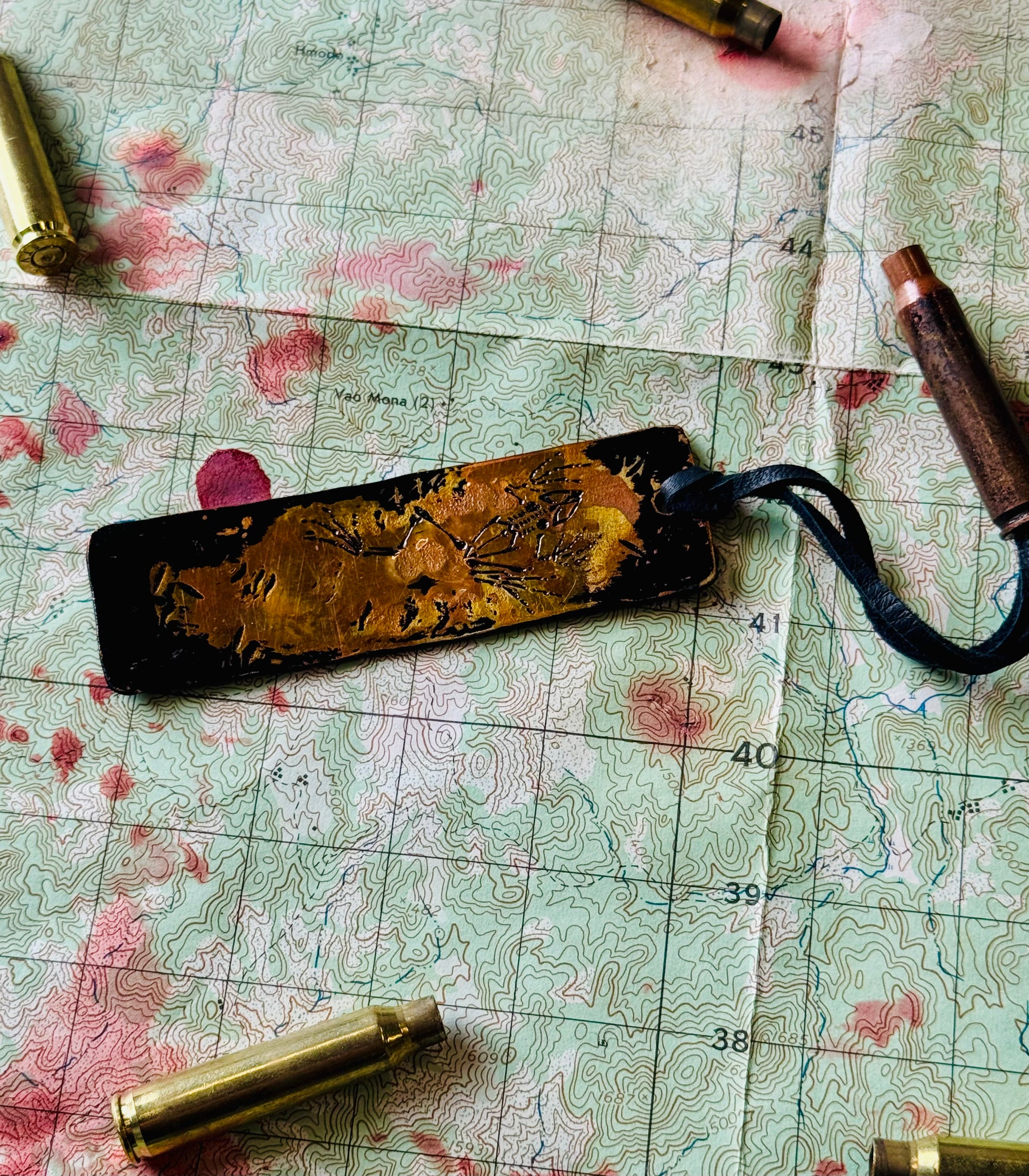 5.56 STRENGTH AND HONOR Brass Bookmark