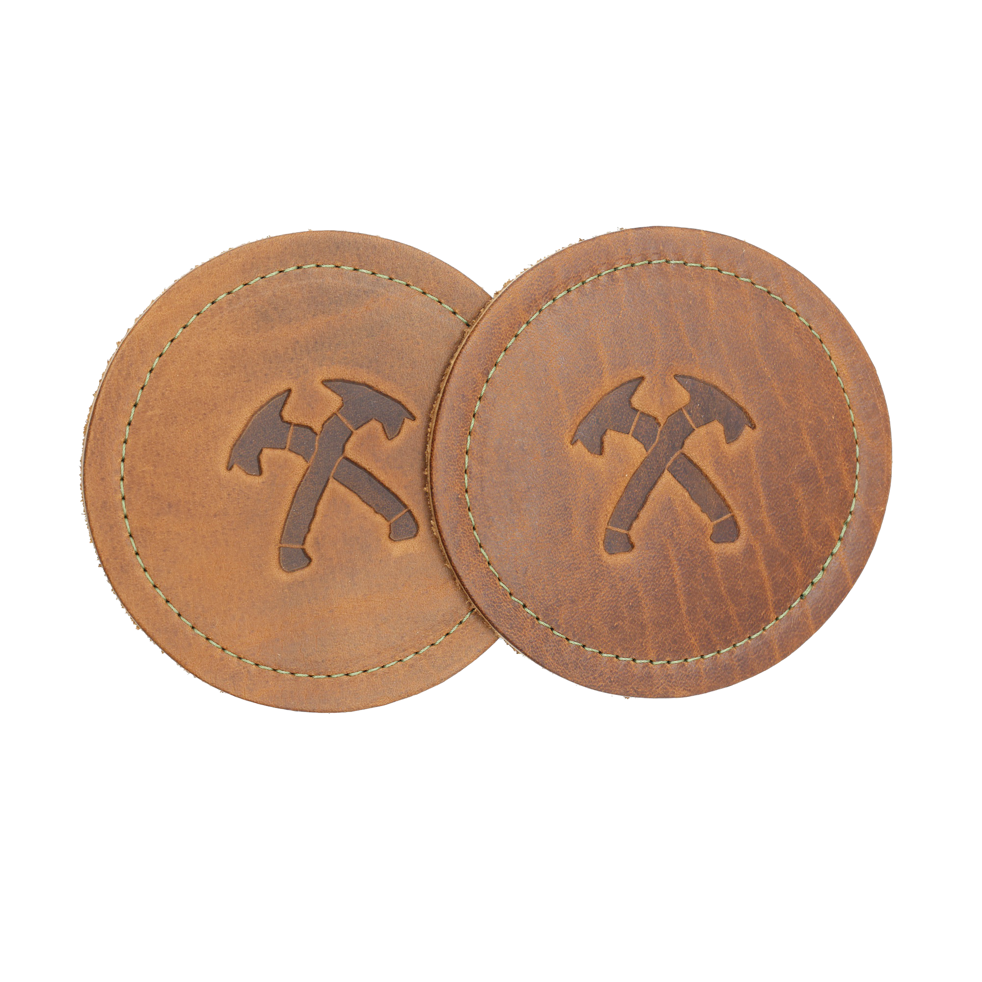 Leather Crossed Tomahawks Coasters (Set of 2)