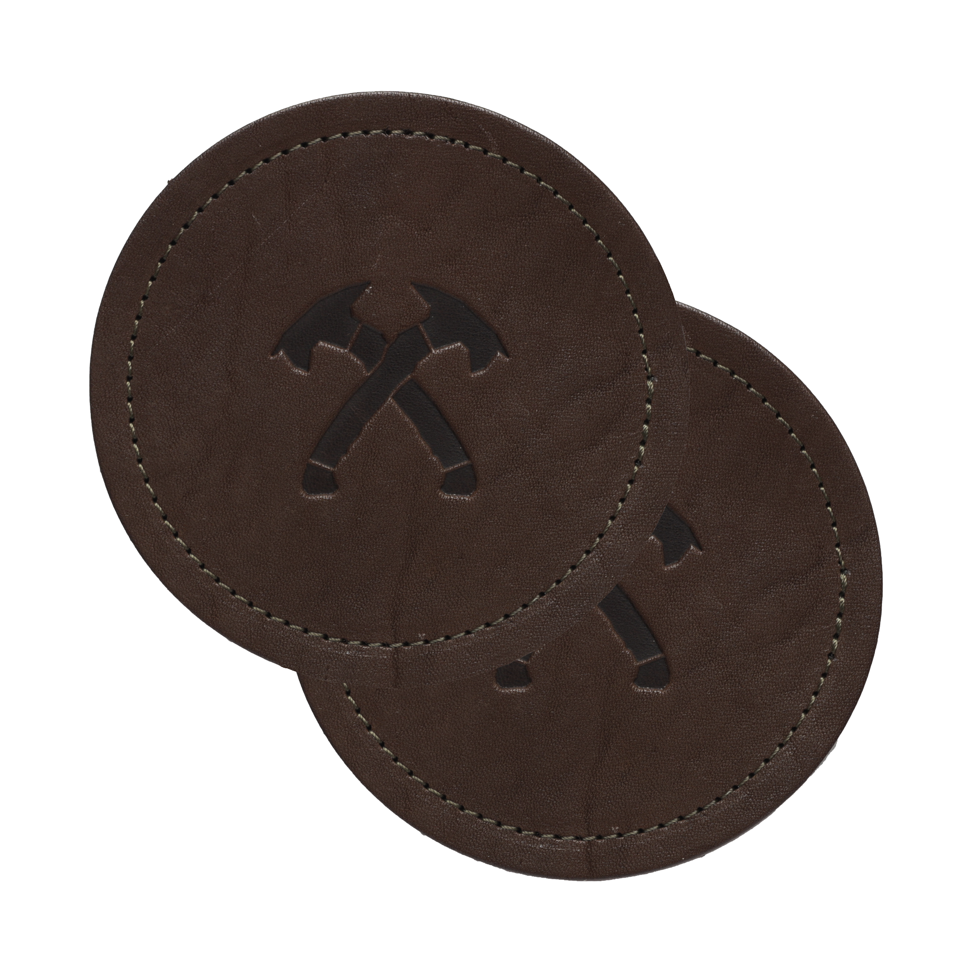Leather Crossed Tomahawks Coasters (Set of 2)