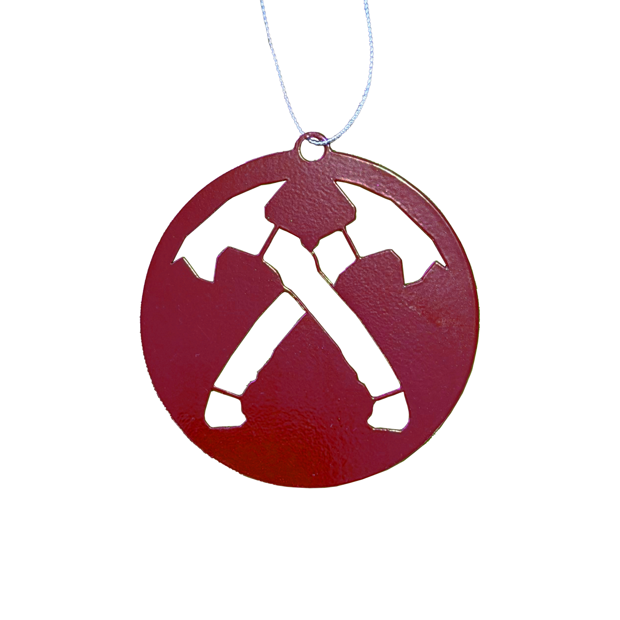 Steel Crossed Hawks Ornament