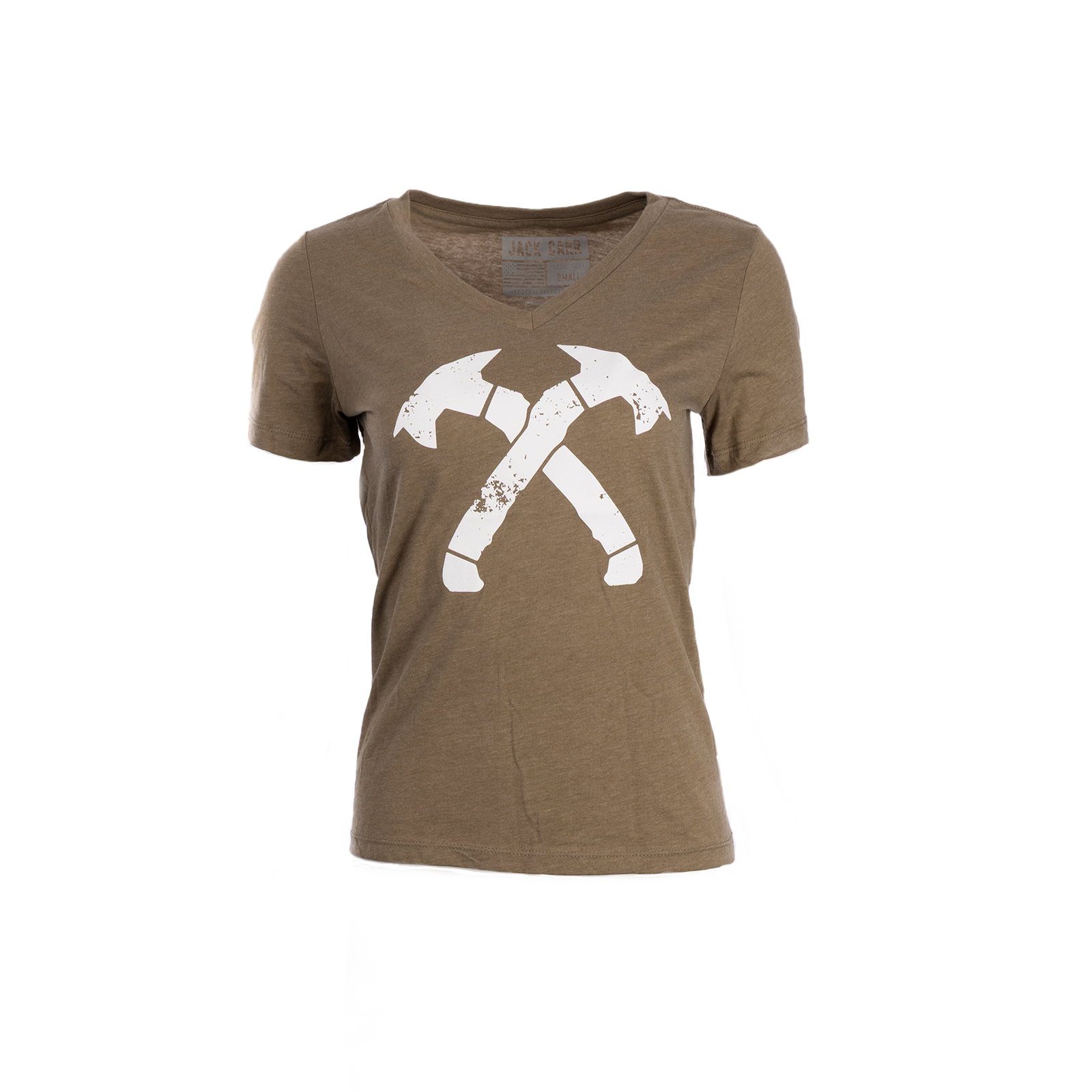Womens V-neck Olive Tee