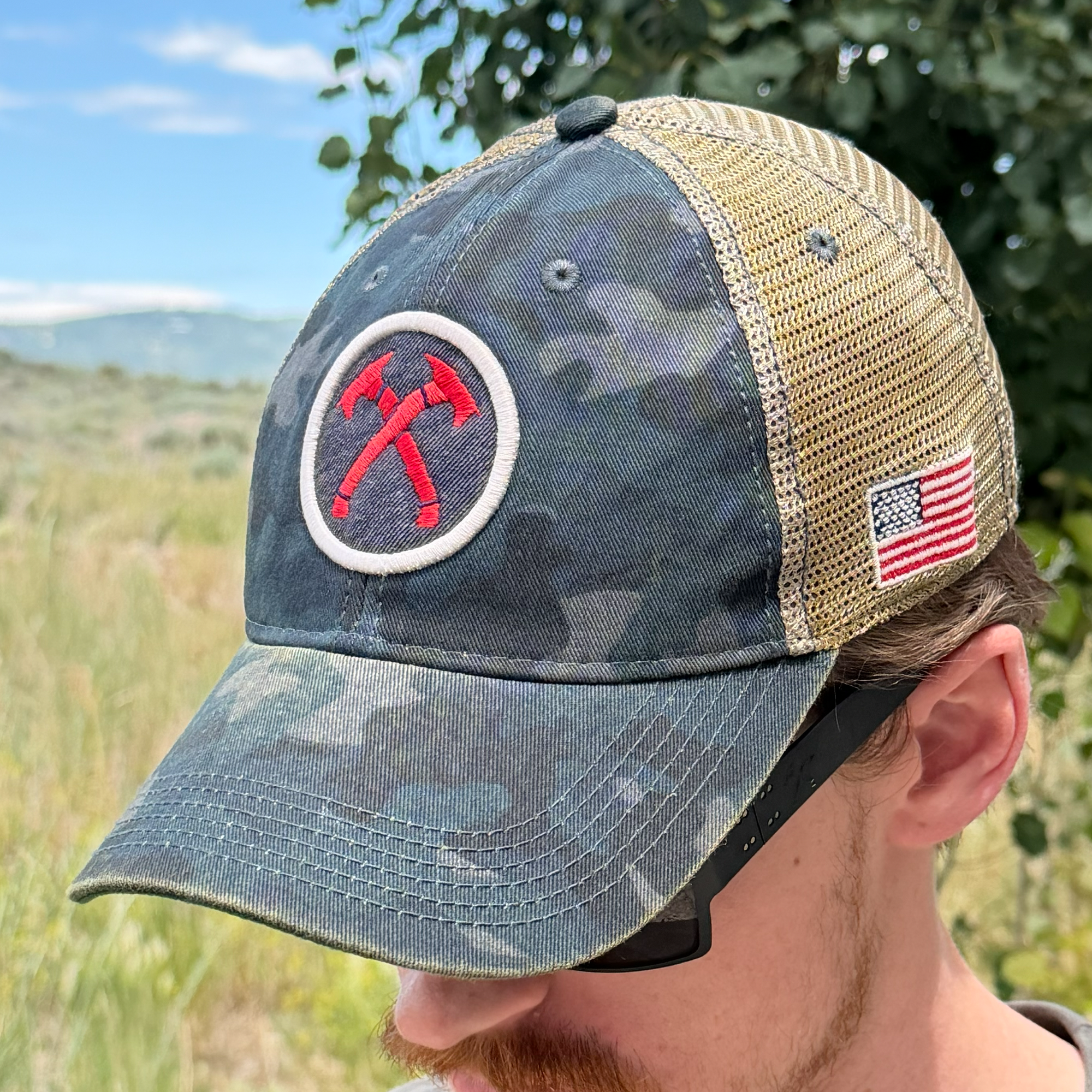 Legacy Red White & Blue Camo Hat