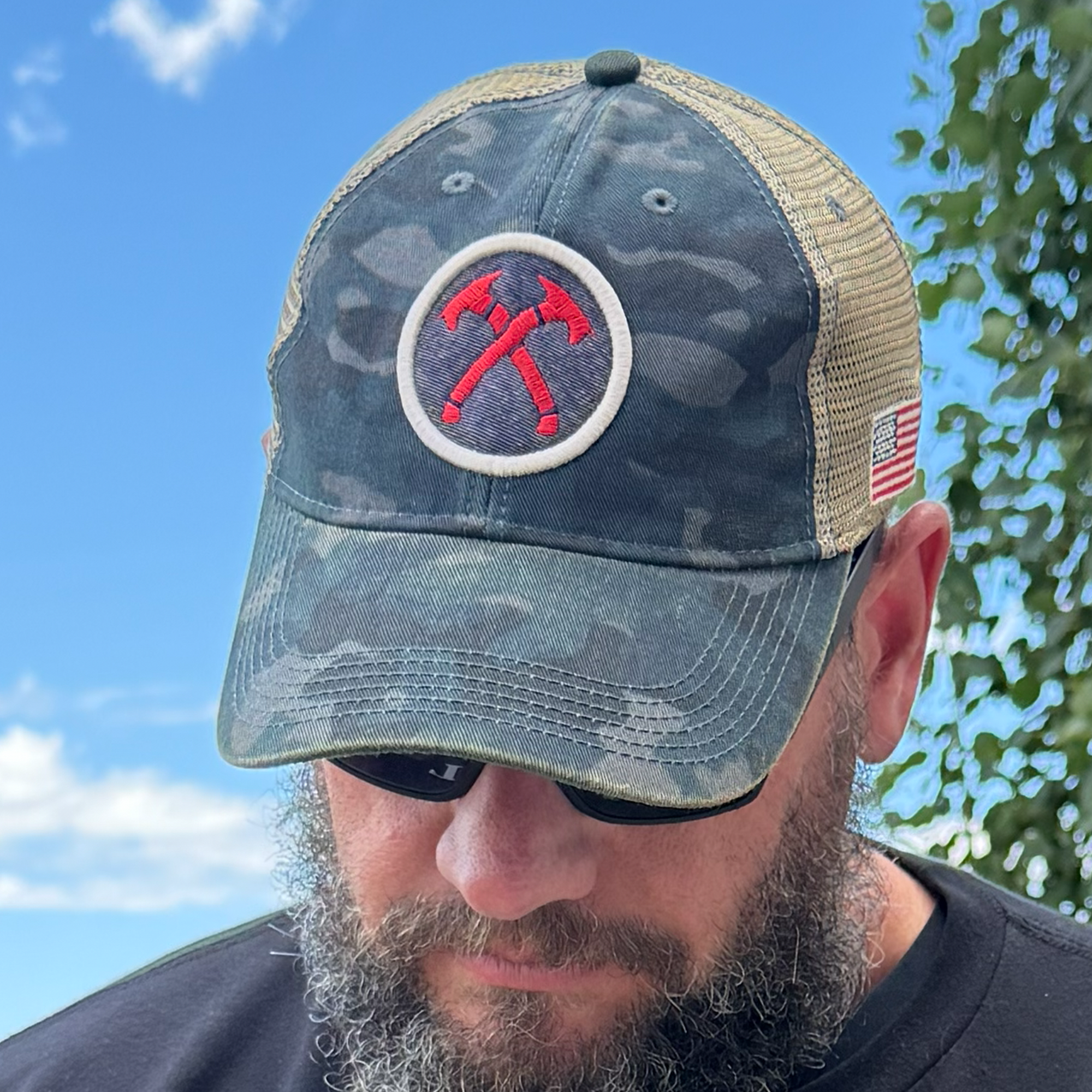 Legacy Red White & Blue Camo Hat