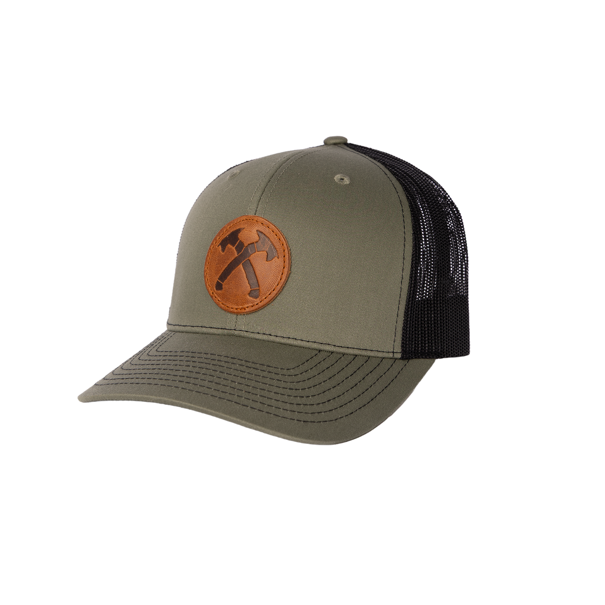 Ranger Green Leather Patch Hat