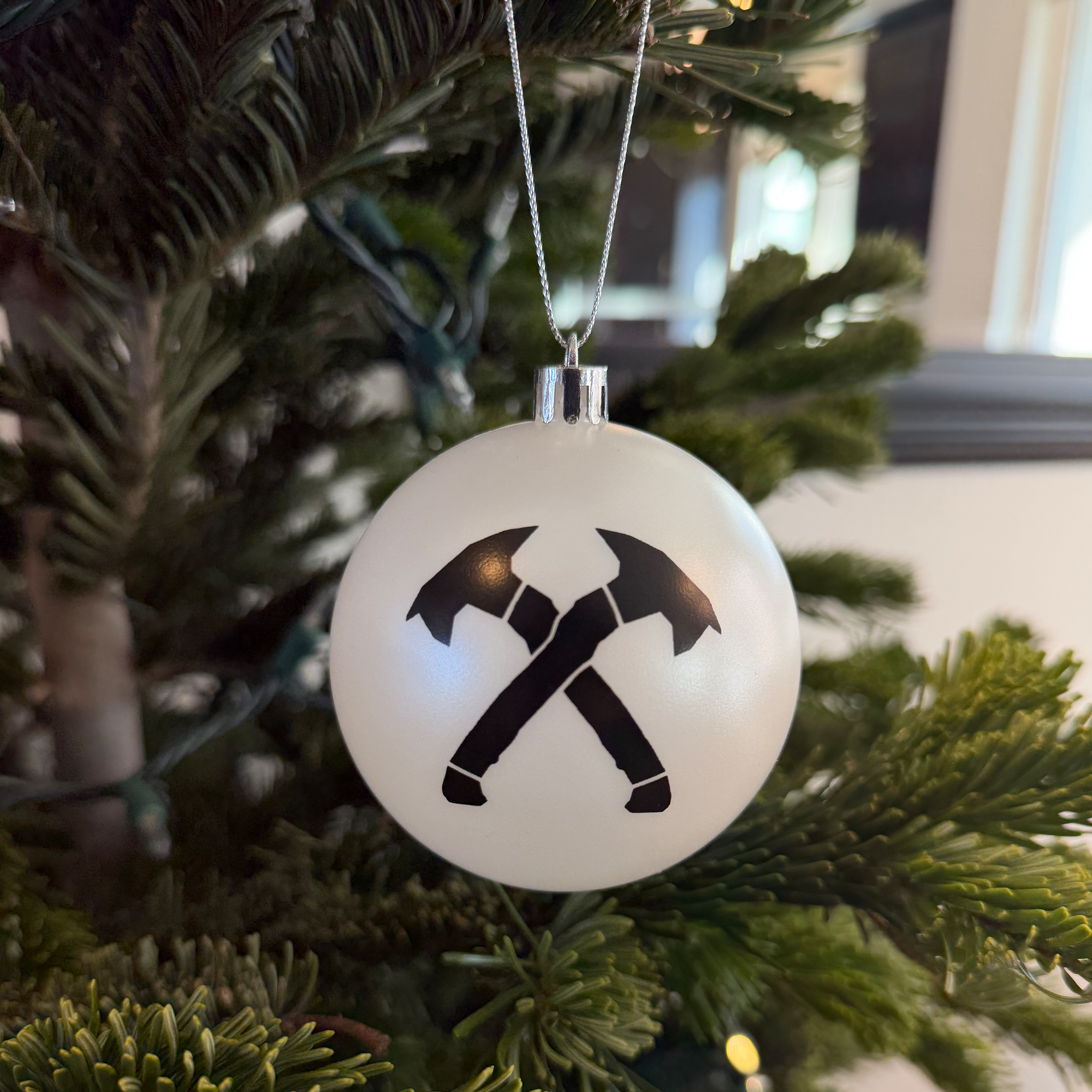 Shatterproof Crossed Hawks Ball Ornament