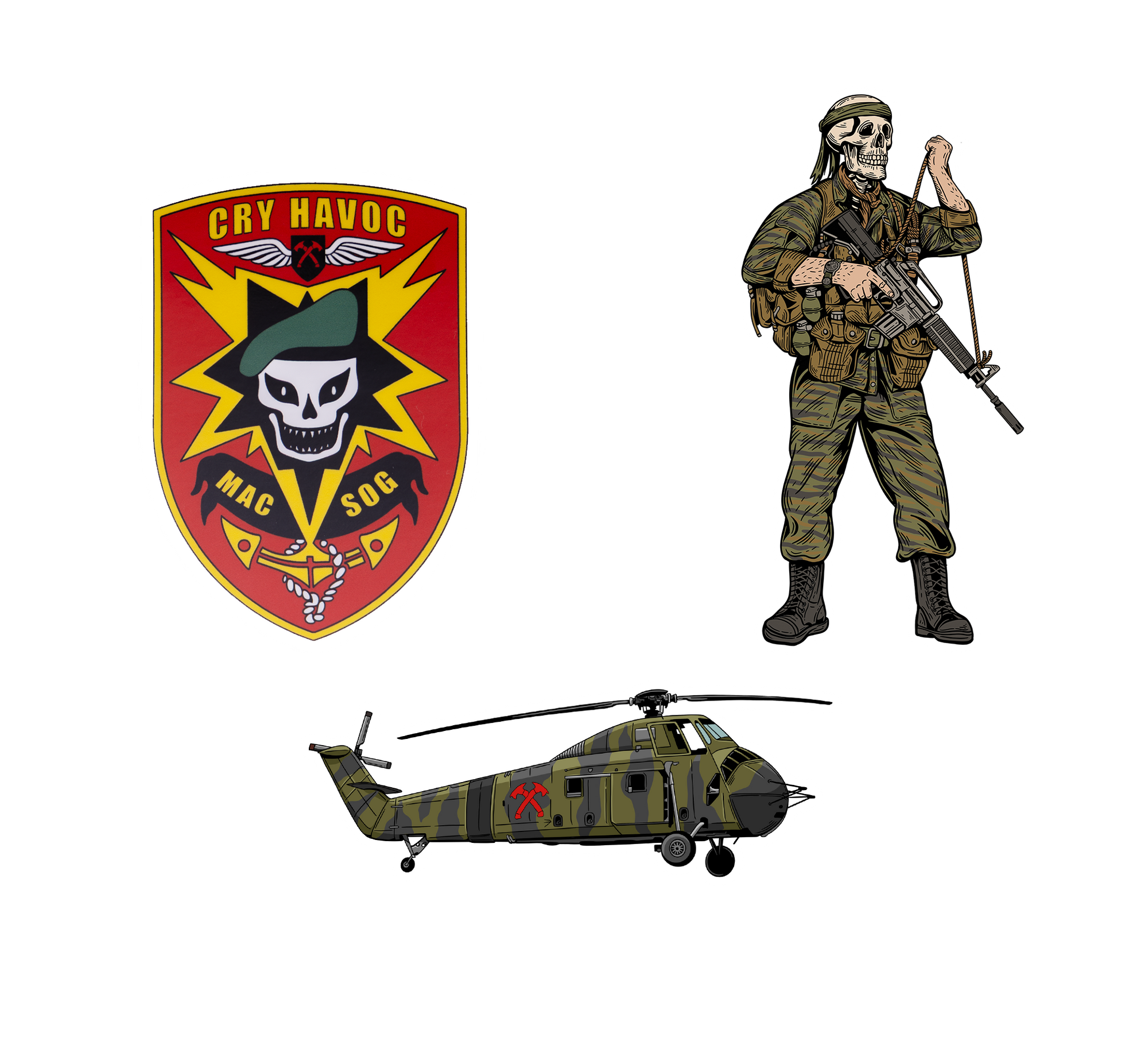 Cry Havoc Sticker Pack – MACV-SOG Edition