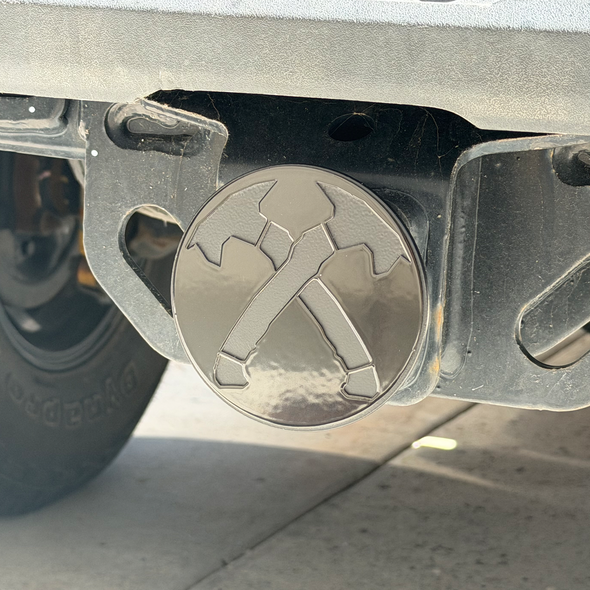 Crossed Hawks Trailer Hitch Cover