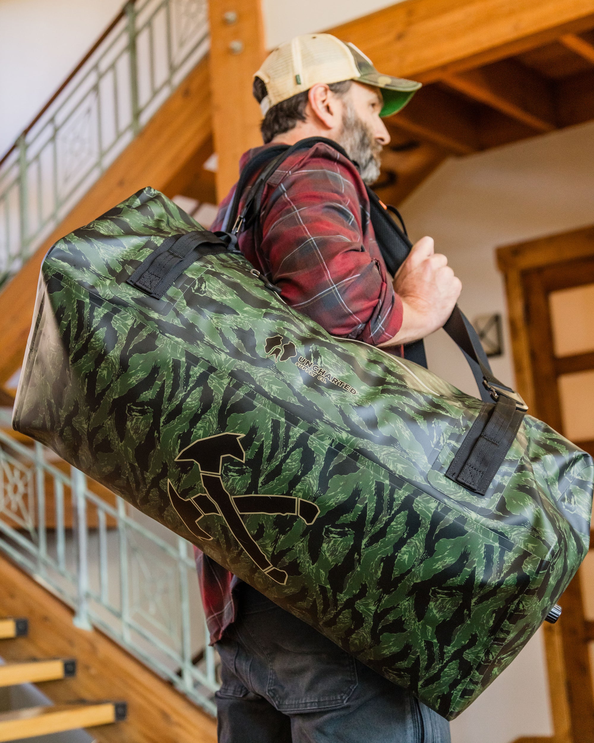 Jack Carr X Uncharted Supply Co. 65L Vault Tiger Stripe Duffel